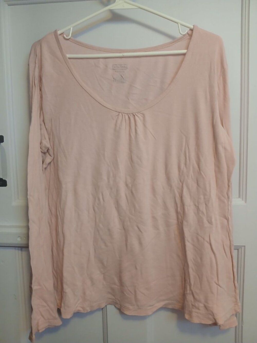 Merona Womens L Pink Long Sleeve Top
